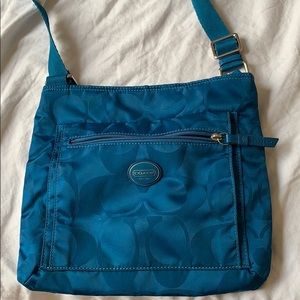 Blue coach bag
